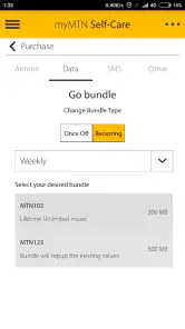MyMTN screenshot