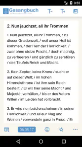NAK Gesangbuch screenshot