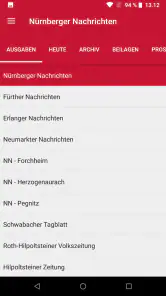 Nürnberger Nachrichten E-Paper screenshot