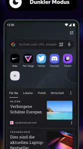 Opera Browser beta mit KI screenshot