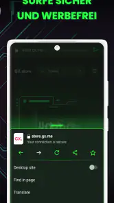 Opera GX: Gaming-Browser screenshot