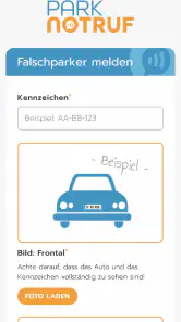 Parknotruf screenshot