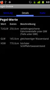Pegel-Online screenshot