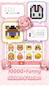 Pink Cute Hippo Themen screenshot