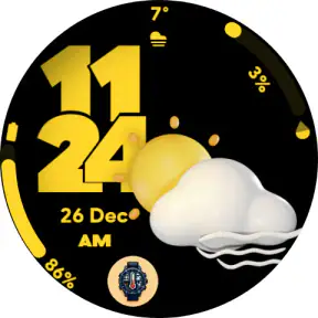 Pixel Weather 2 - Watch face screenshot