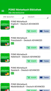 PONS Wörterbuch Bibliothek – O screenshot