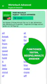 PONS Wörterbuch Bibliothek – O screenshot