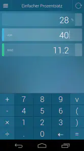 Prozentrechner screenshot