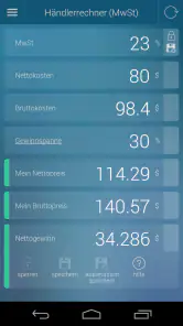 Prozentrechner screenshot