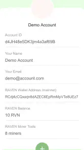 RAVEN Miner by NVS screenshot