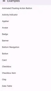 React Native Paper Example screenshot