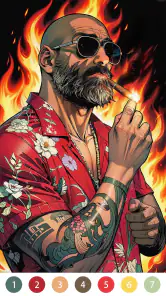 Rebel Gangster Coloring Pages screenshot