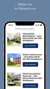 Reha-Kliniken DRV Nordbayern screenshot