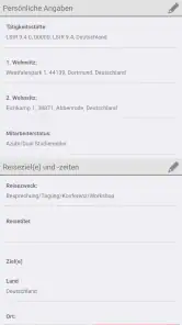 Reisekosten für DB Mitarbeiter screenshot