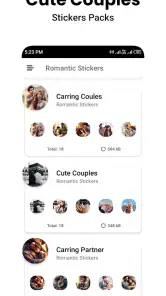 Romantic Stickers WASticker.ly screenshot