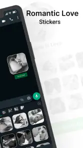 Romantische Kuss-Aufkleber screenshot