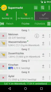 rShopping Einkaufsliste screenshot