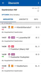 Saarfahrplan screenshot