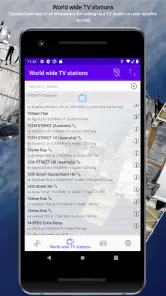 Satellite channels screenshot