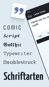 Schriftarten - schöne Texte screenshot