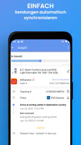 Sendungsnachverfolgung screenshot