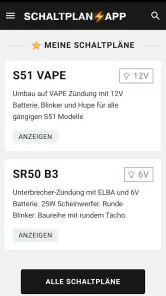 Simson Schaltplan App screenshot