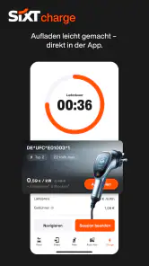 SIXT rent. share. ride. plus. screenshot