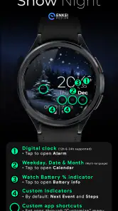 Snow Night - watch face screenshot