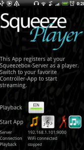 SqueezePlayer screenshot