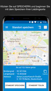 Standort speichern GPS screenshot