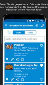 Standort speichern GPS screenshot