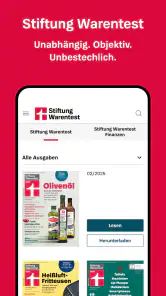 Stiftung Warentest screenshot