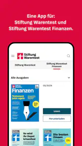 Stiftung Warentest screenshot