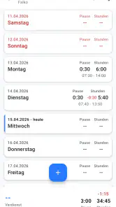 Stundenrechner screenshot