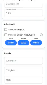 Stundenrechner screenshot