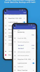 Stundenzettel Zeiterfassung screenshot