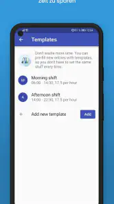 Stundenzettel Zeiterfassung screenshot