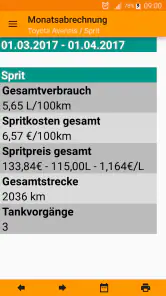 Tank-Datenbank screenshot
