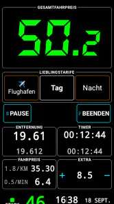 Taximeter. GPS-Taxi-Zähler. screenshot