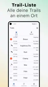 The Mantrailing App screenshot