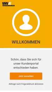 VHV Kundenportal screenshot