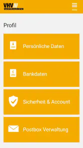 VHV Kundenportal screenshot