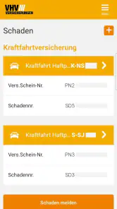 VHV Kundenportal screenshot
