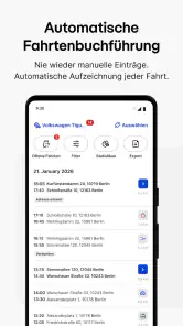 Vimcar Fahrtenbuch screenshot