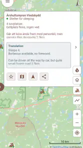 Vindskyddskartan (Shelter Map) screenshot