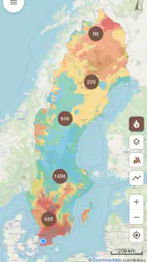 Vindskyddskartan (Shelter Map) screenshot