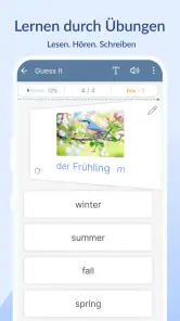 Vokabeltrainer mit Lernkarten screenshot