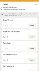 VVW Fahrpläne & Tickets screenshot