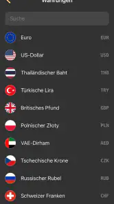 Währungsrechner - Wechselkurs screenshot