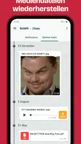 WAMR: gelöschte Nachrichten screenshot